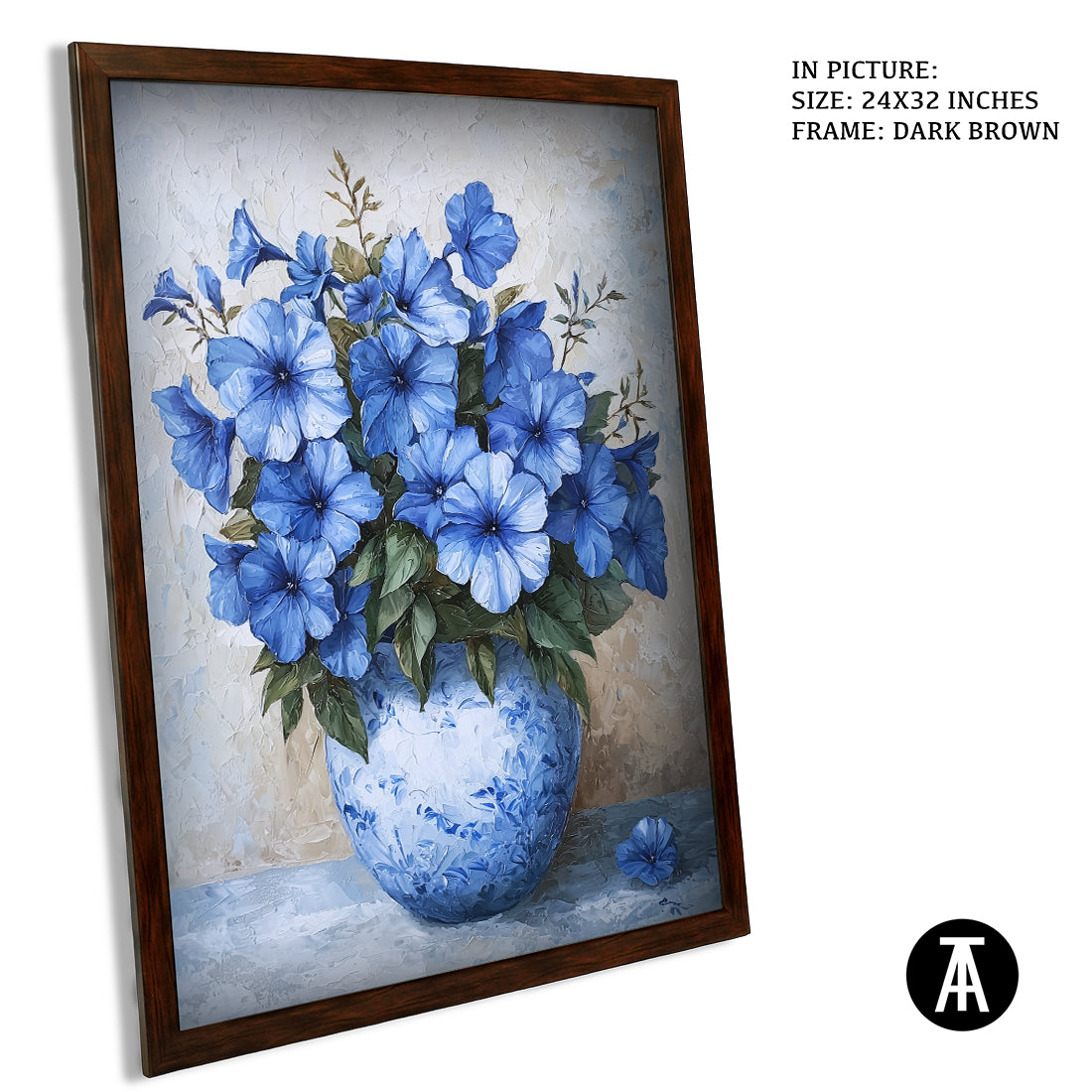 Sample Artwork in Dark Brown Frame