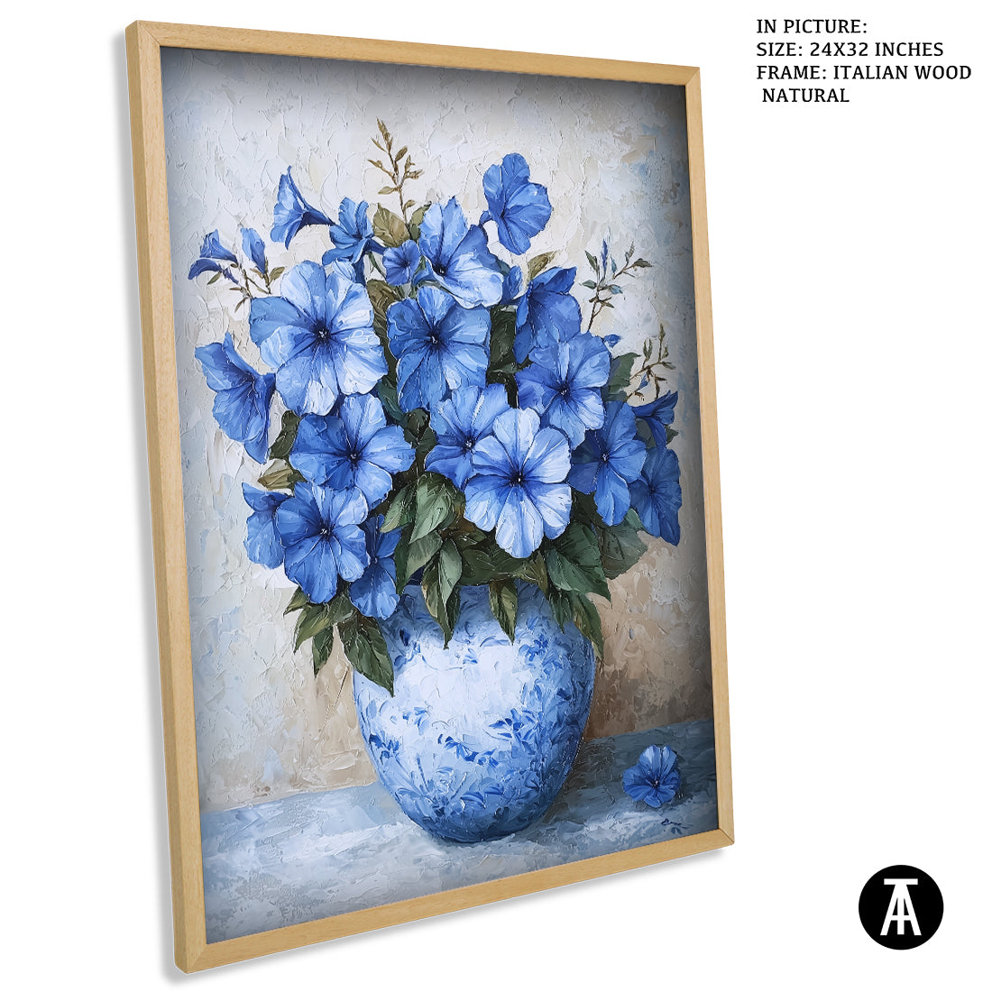 Sample Artwork in Italian Wood Framing Natural