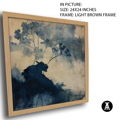 Artwork in Light Brown Frame