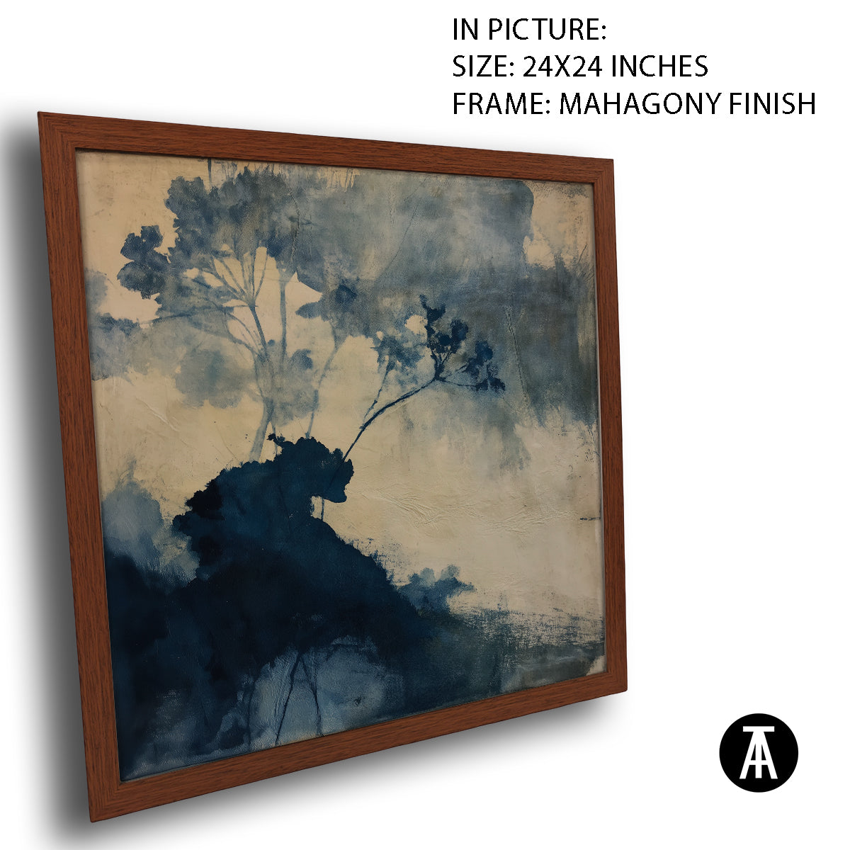 Artwork in Mahogany Finish Frame