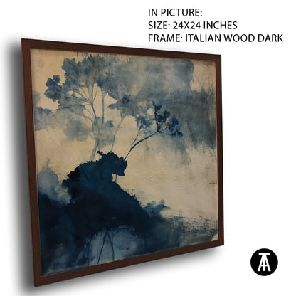 Artwork in Dark Wood Frame