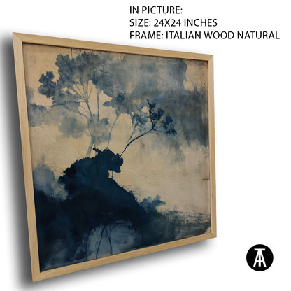 Artwork in Natural Wood Frame
