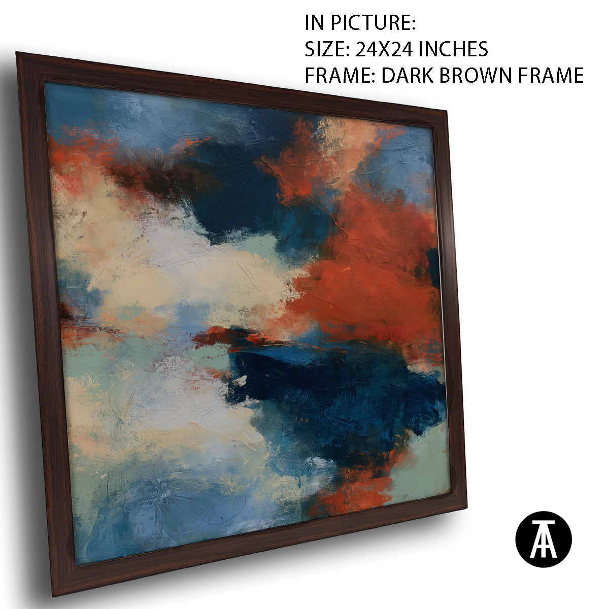 Artwork in Dark Brown Frame