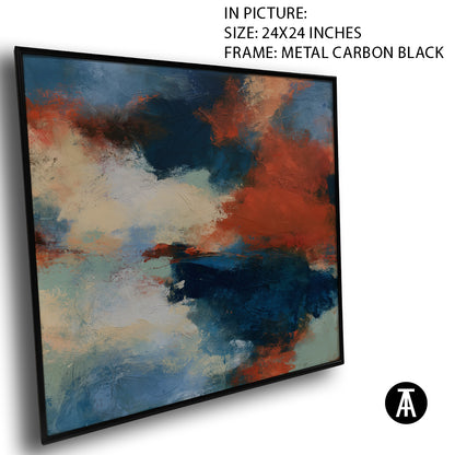 Artwork in Carbon Black Metal Frame