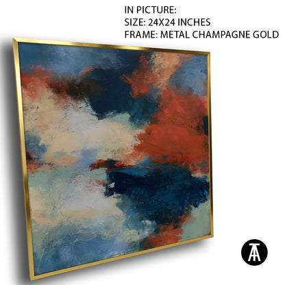Artwork in Metal Champagne Gold Frame