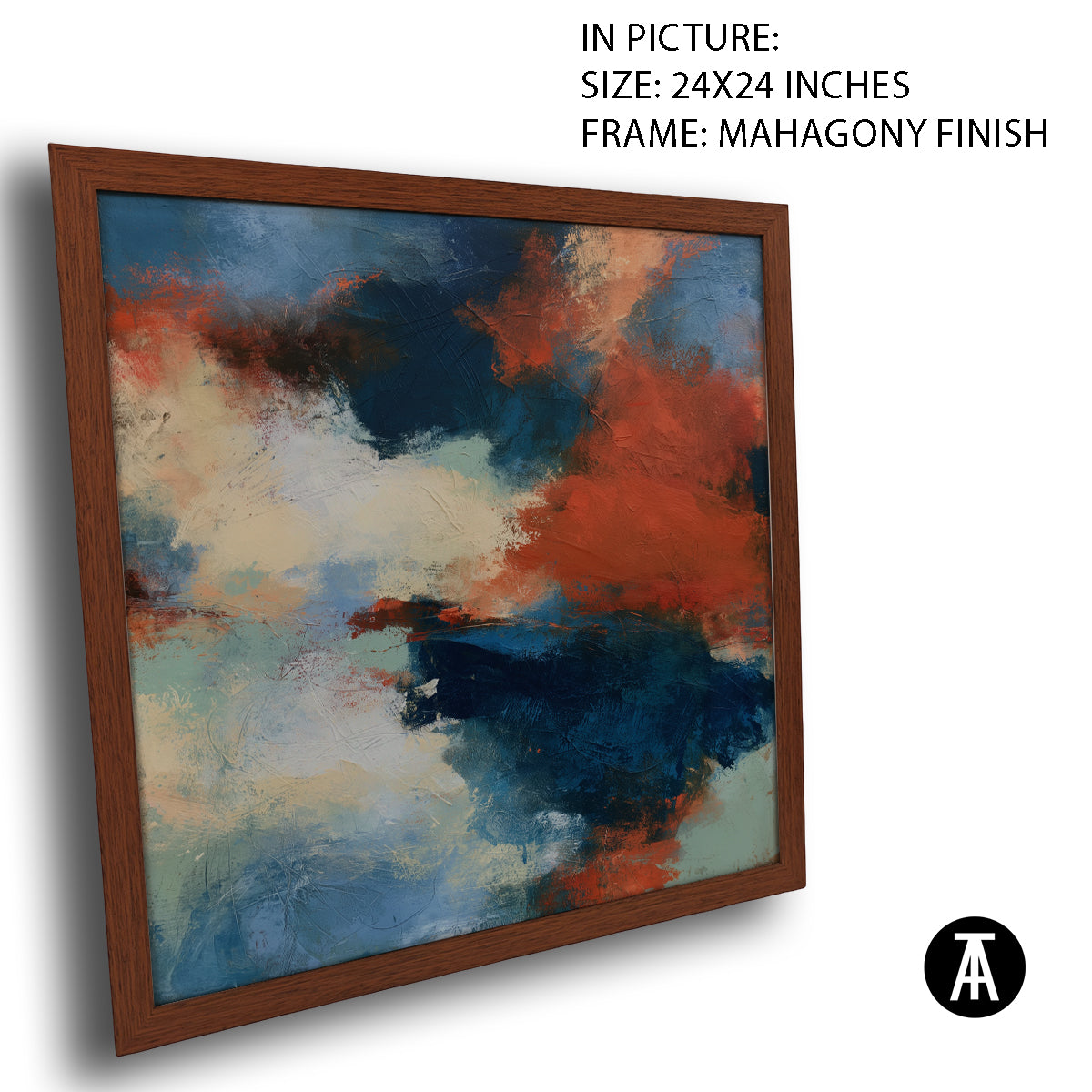 Artwork in Mahogany Finish Frame