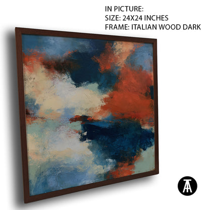 Artwork in Dark Wood Frame