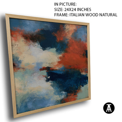 Artwork in Natural Wood Frame