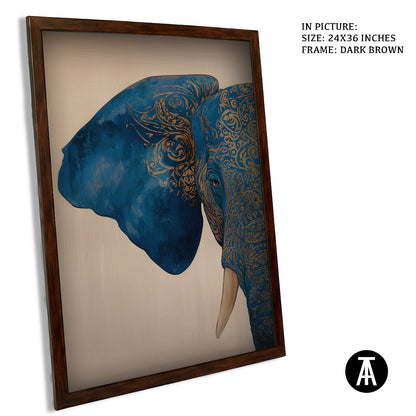 Artwork in Dark Brown Frame