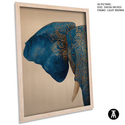 Artwork in Light Brown Frame