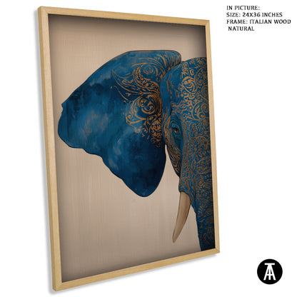 Artwork in Natural Wood Frame