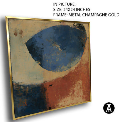 Artwork in Metal Champagne Gold Frame