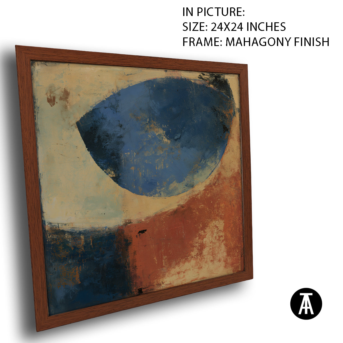 Artwork in Mahogany Finish Frame