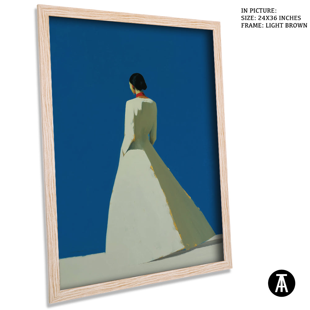 Artwork in Light Brown Frame