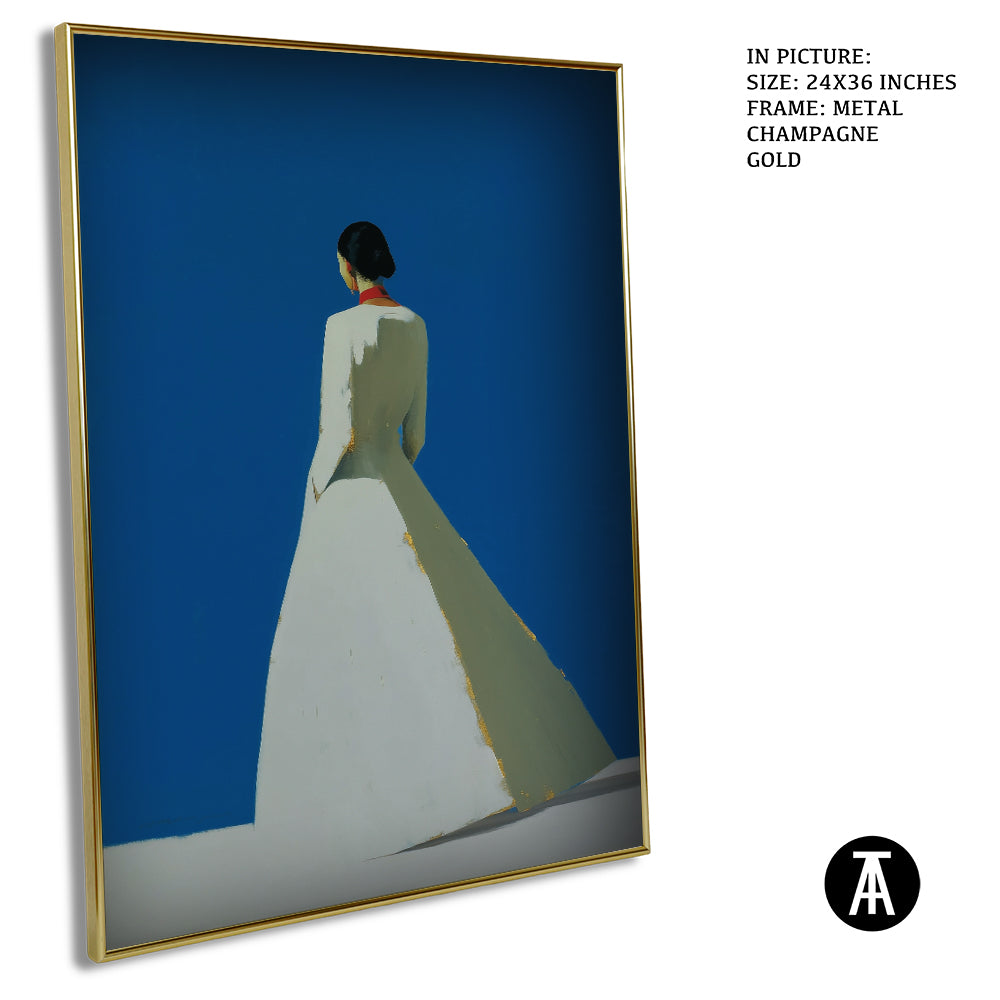 Artwork in Metal Champagne Gold Frame