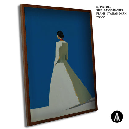 Artwork in Dark Wood Frame