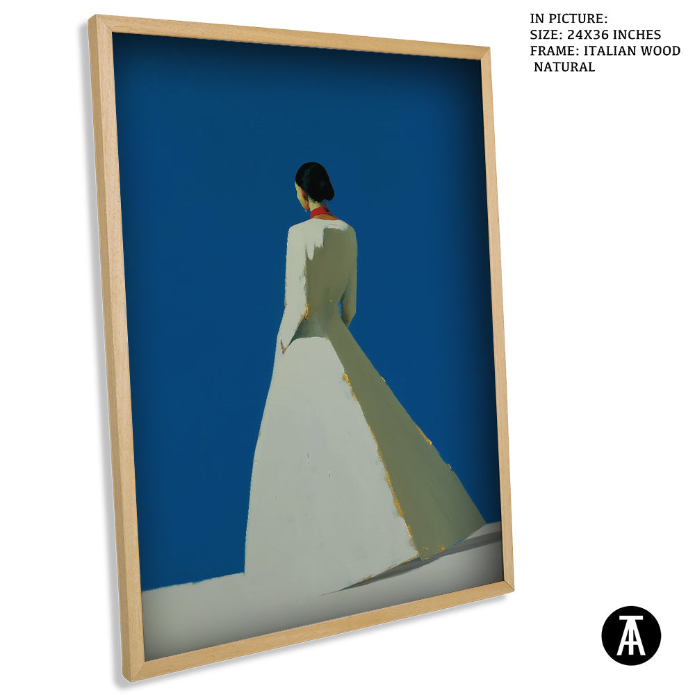 Artwork in Natural Wood Frame