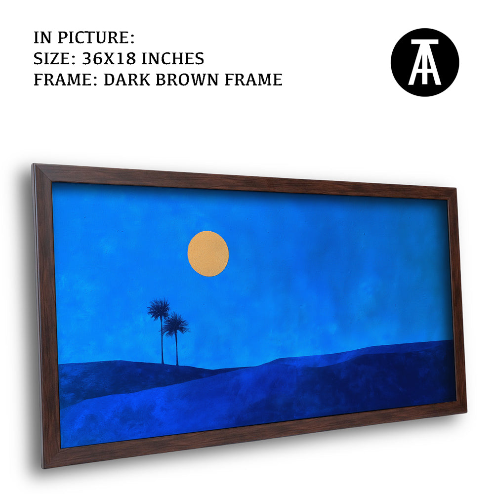 Artwork in Dark Brown Frame