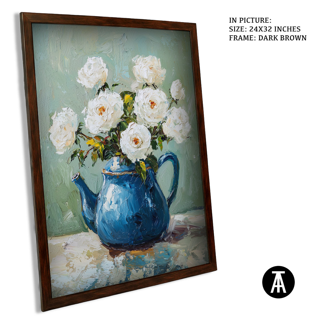 Sample Artwork in Dark Brown Frame