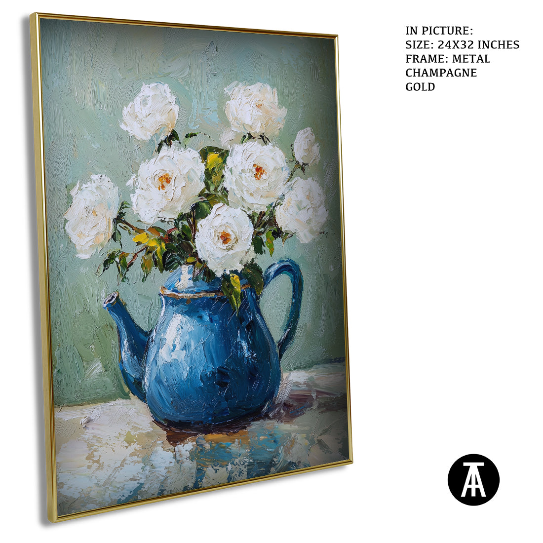 Sample Artwork in Champagne gold Metal Frame
