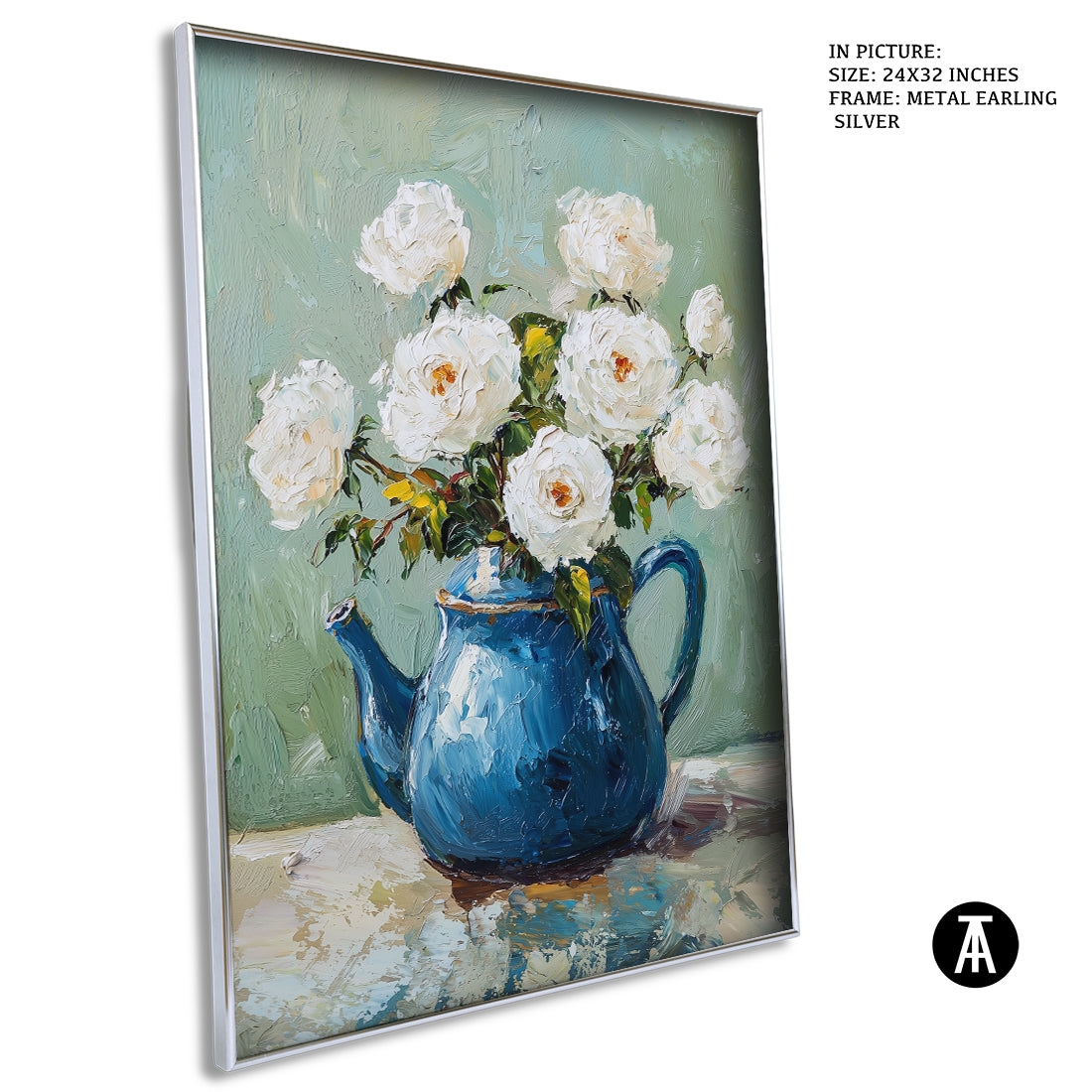 Sample Artwork in Earling Silver Metal Frame