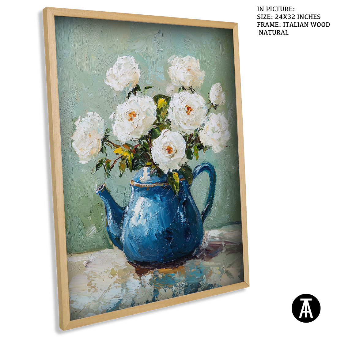 Sample Artwork in Italian Wood Framing Natural