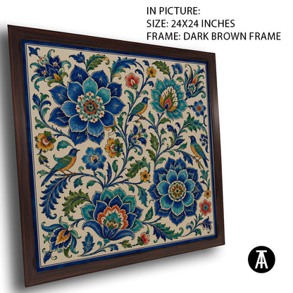 Artwork in Dark Brown Frame