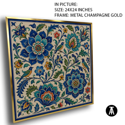 Artwork in Metal Champagne Gold Frame