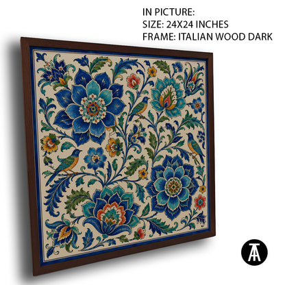 Artwork in Dark Wood Frame
