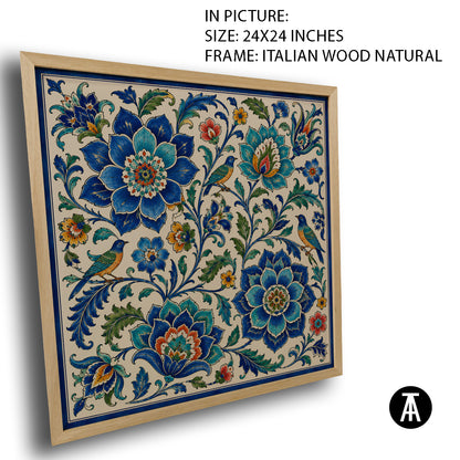 Artwork in Natural Wood Frame