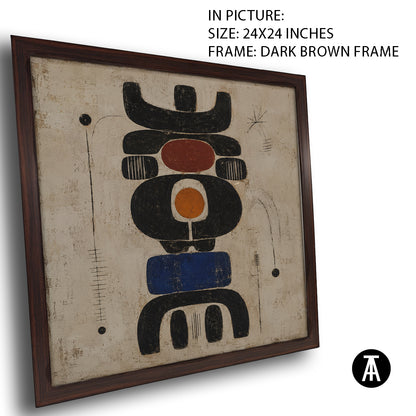 Artwork in Dark Brown Frame
