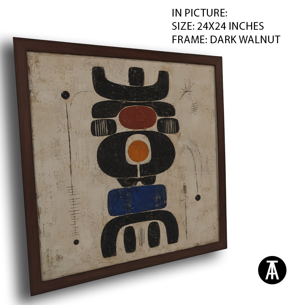 Artwork in Dark Walnut Frame