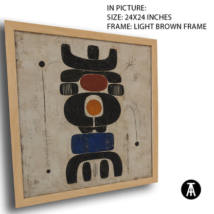 Artwork in Light Brown Frame
