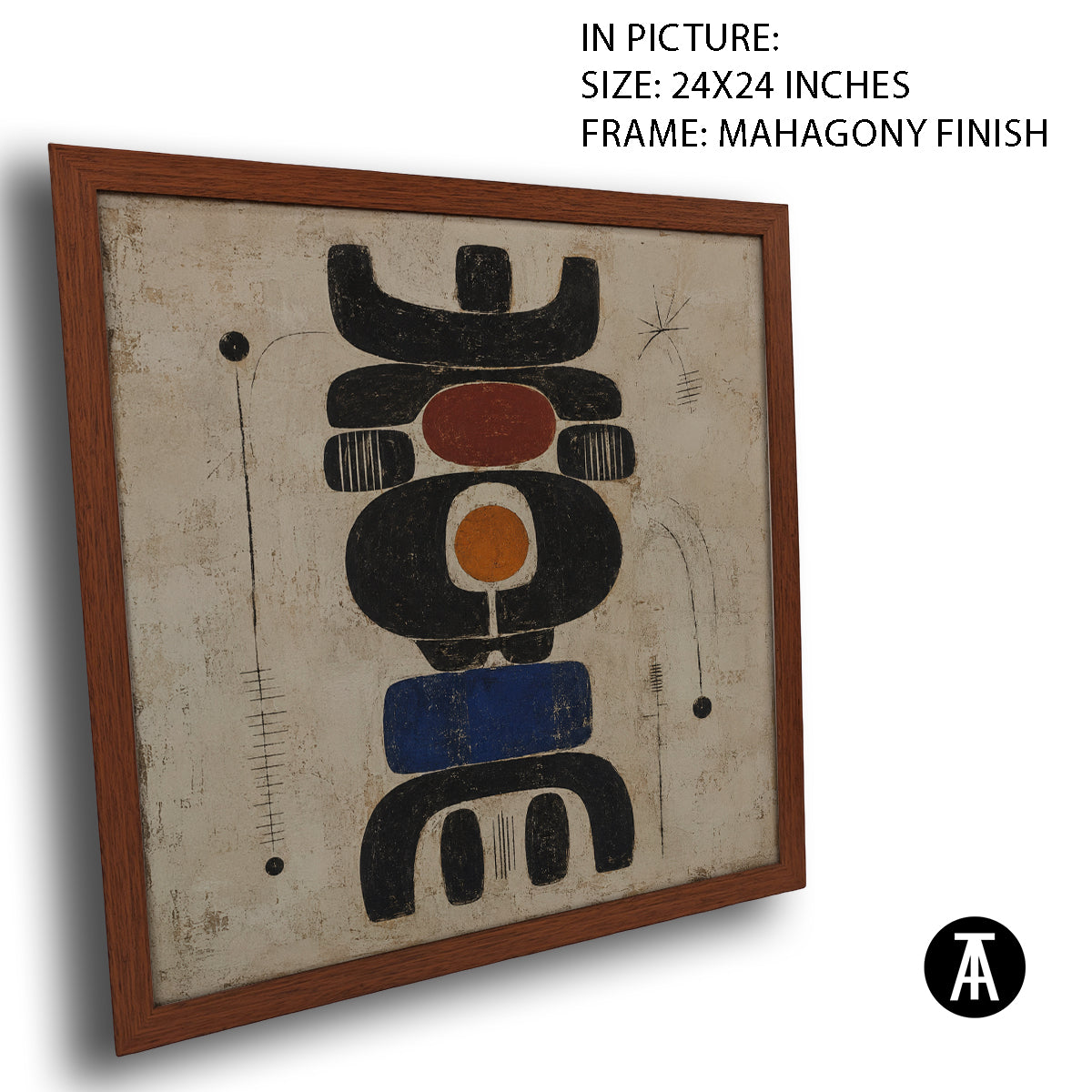 Artwork in Mahogany Finish Frame