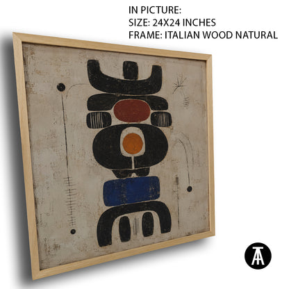 Artwork in Natural Wood Frame