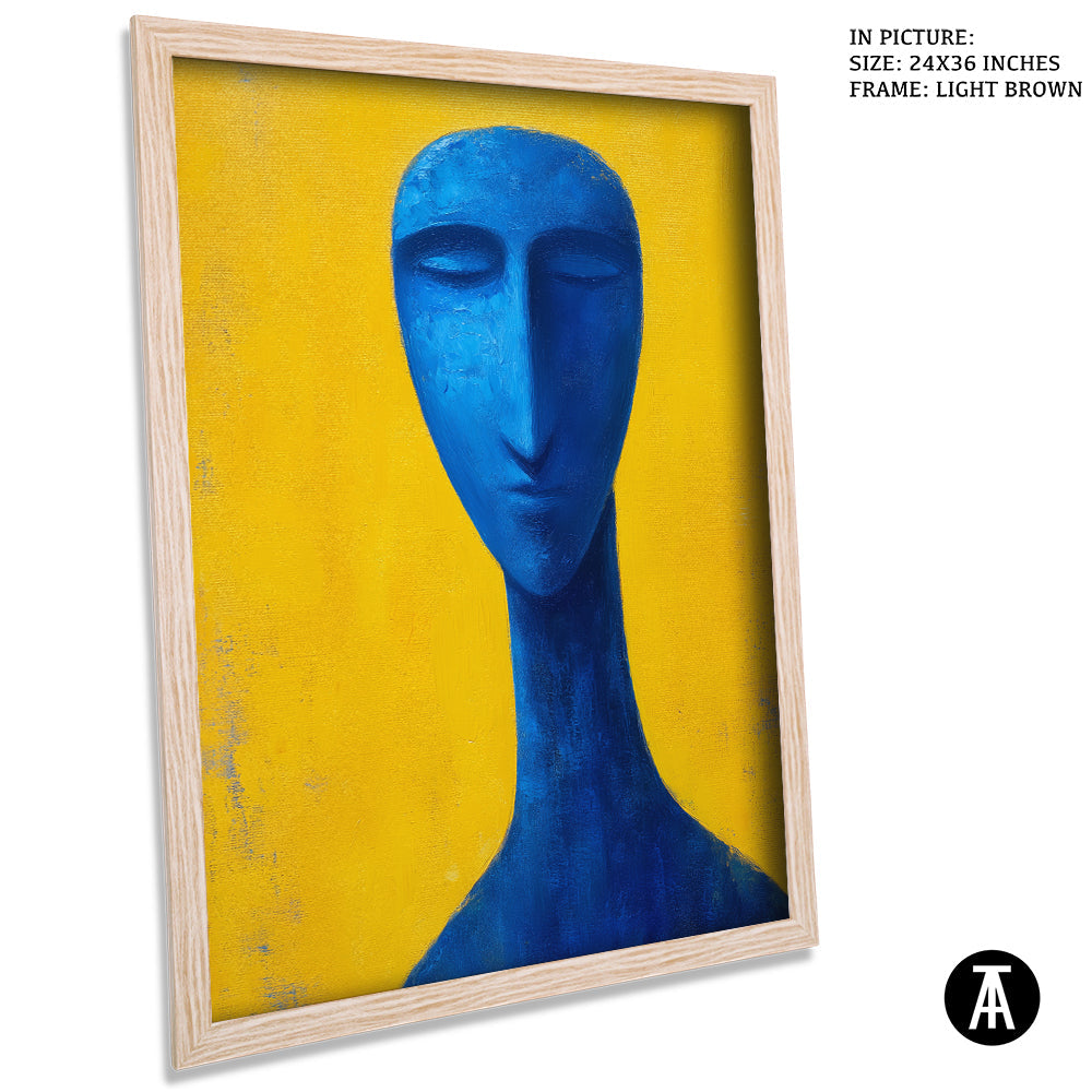 Artwork in Light Brown Frame