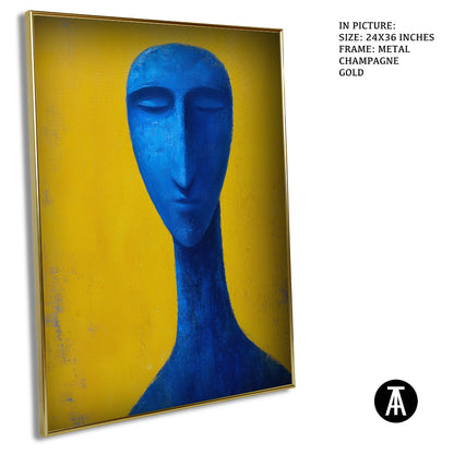 Artwork in Metal Champagne Gold Frame