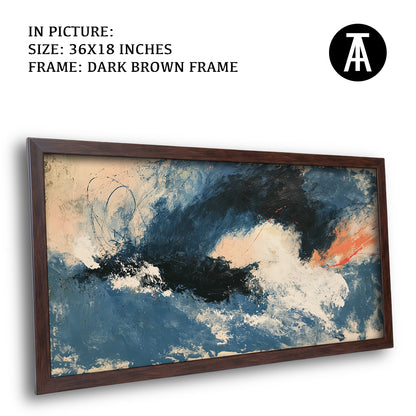 Artwork in Dark Brown Frame