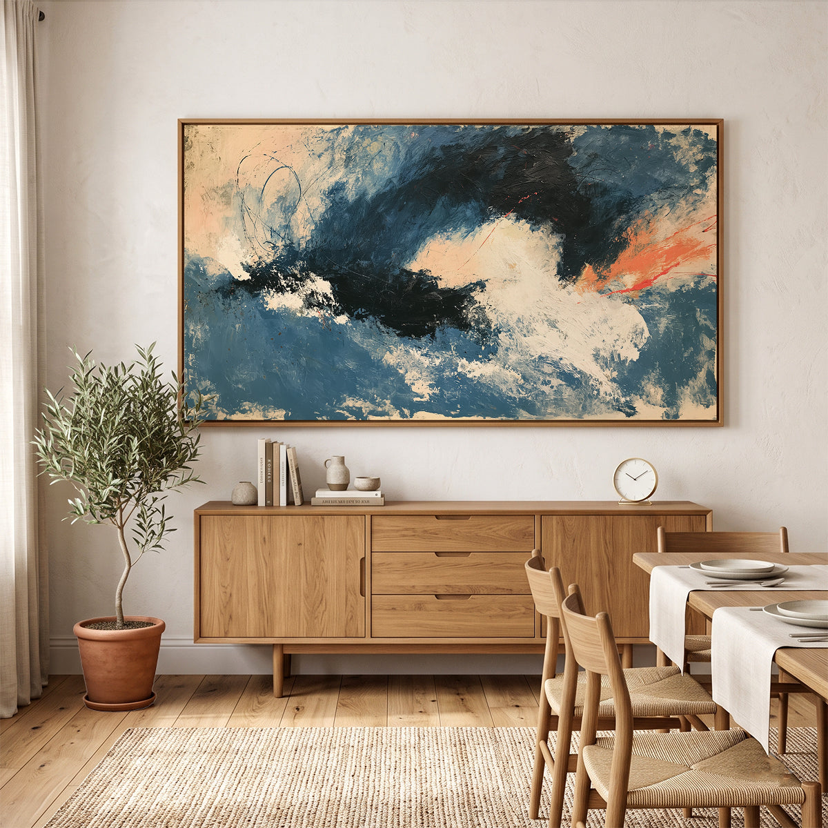 Abstract Painting in a Lifestyle Setting