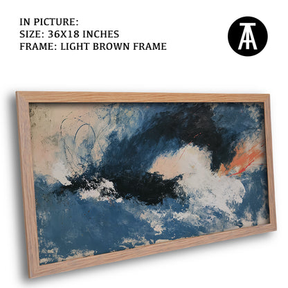 Artwork in Light Brown Frame