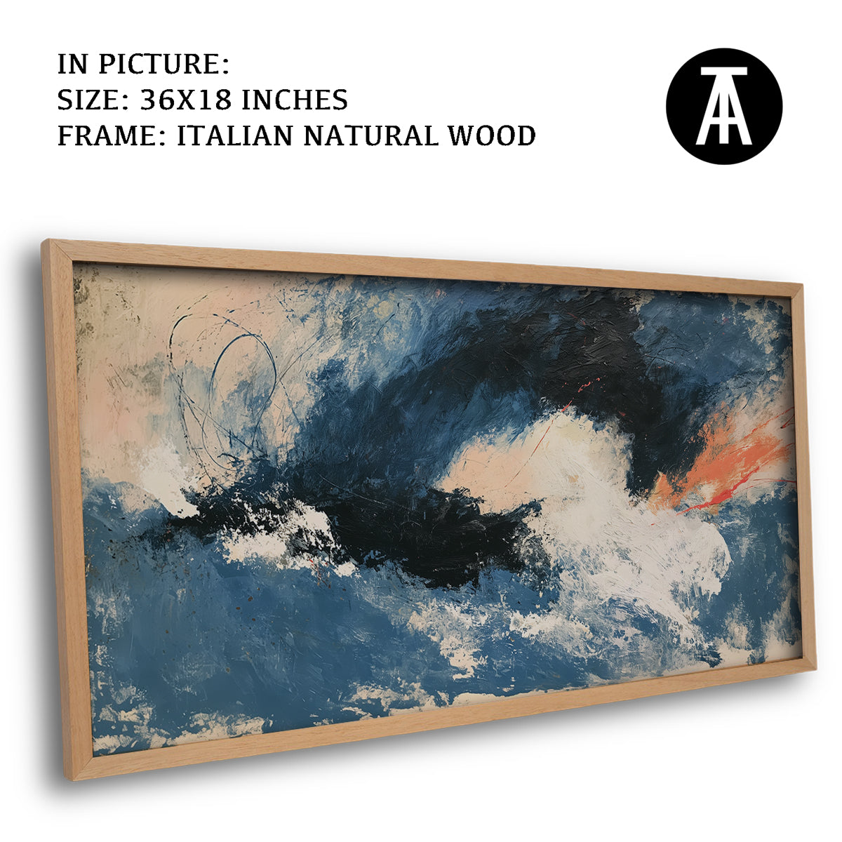 Artwork in Natural Wood Frame