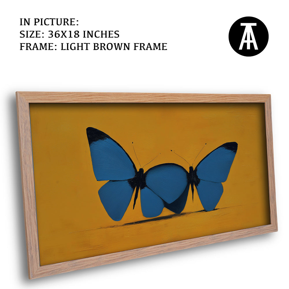 Artwork in Light Brown Frame