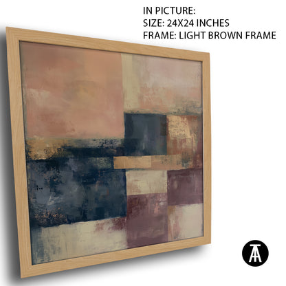 Artwork in Light Brown Frame