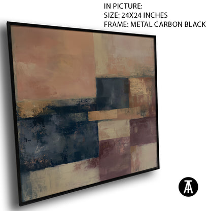 Artwork in Carbon Black Metal Frame