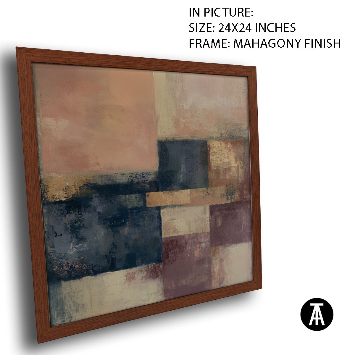 Artwork in Mahogany Finish Frame