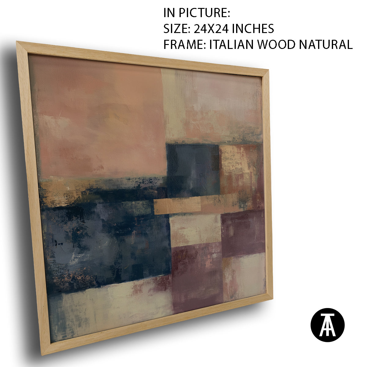 Artwork in Natural Wood Frame
