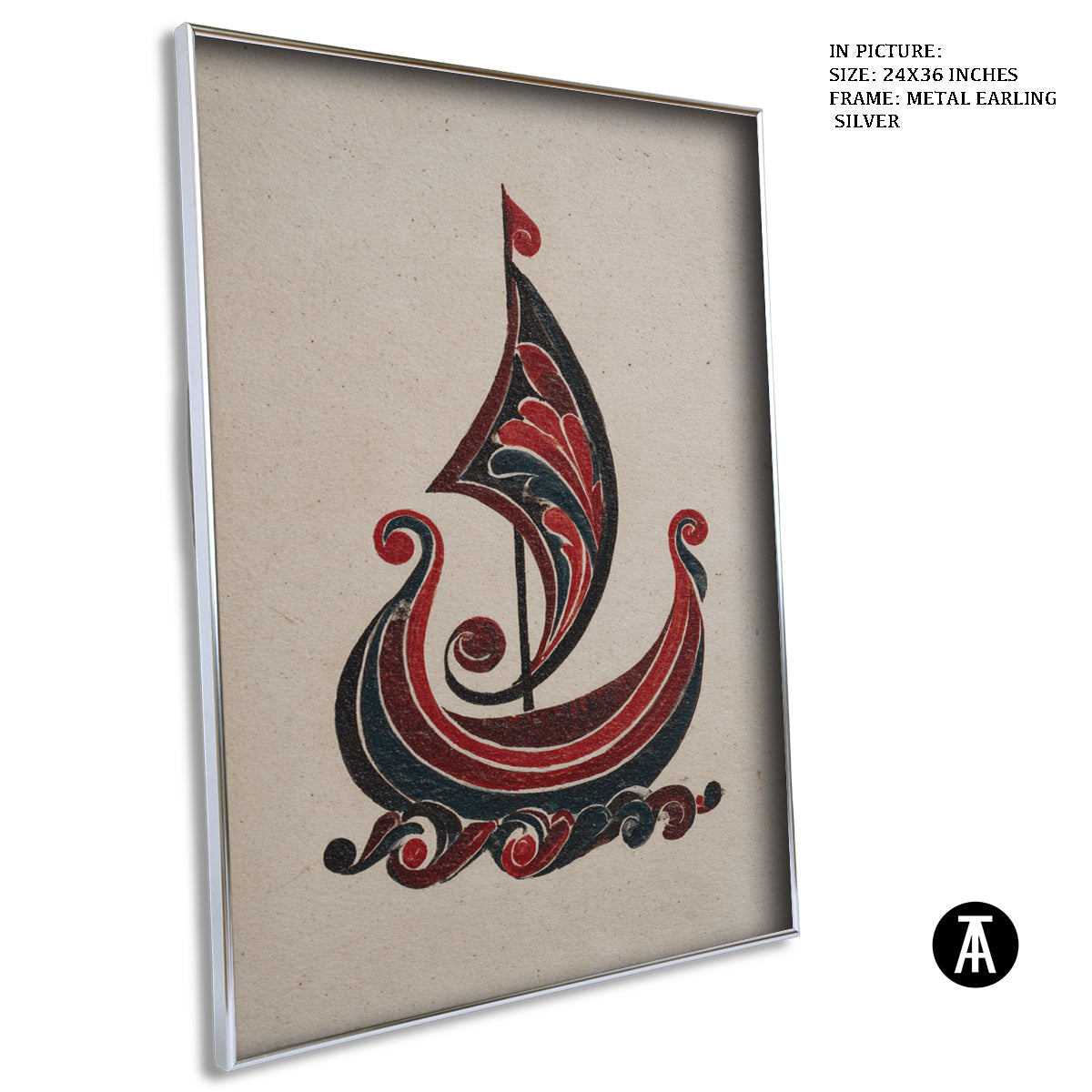 Artwork in Metal Earling Silver Frame