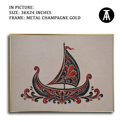 Artwork in Metal Champagne Gold Frame