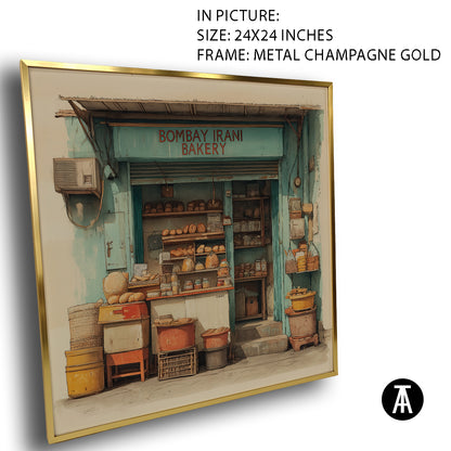 Artwork in Metal Champagne Gold Frame