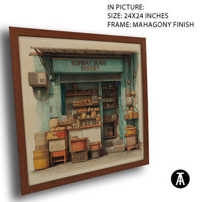 Artwork in Mahogany Finish Frame